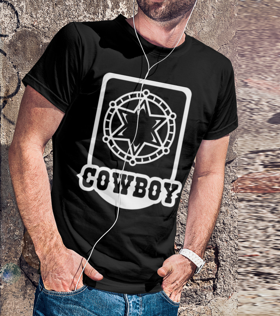 Cowboy Western Wild West Sheriff Star Badge T-Shirt