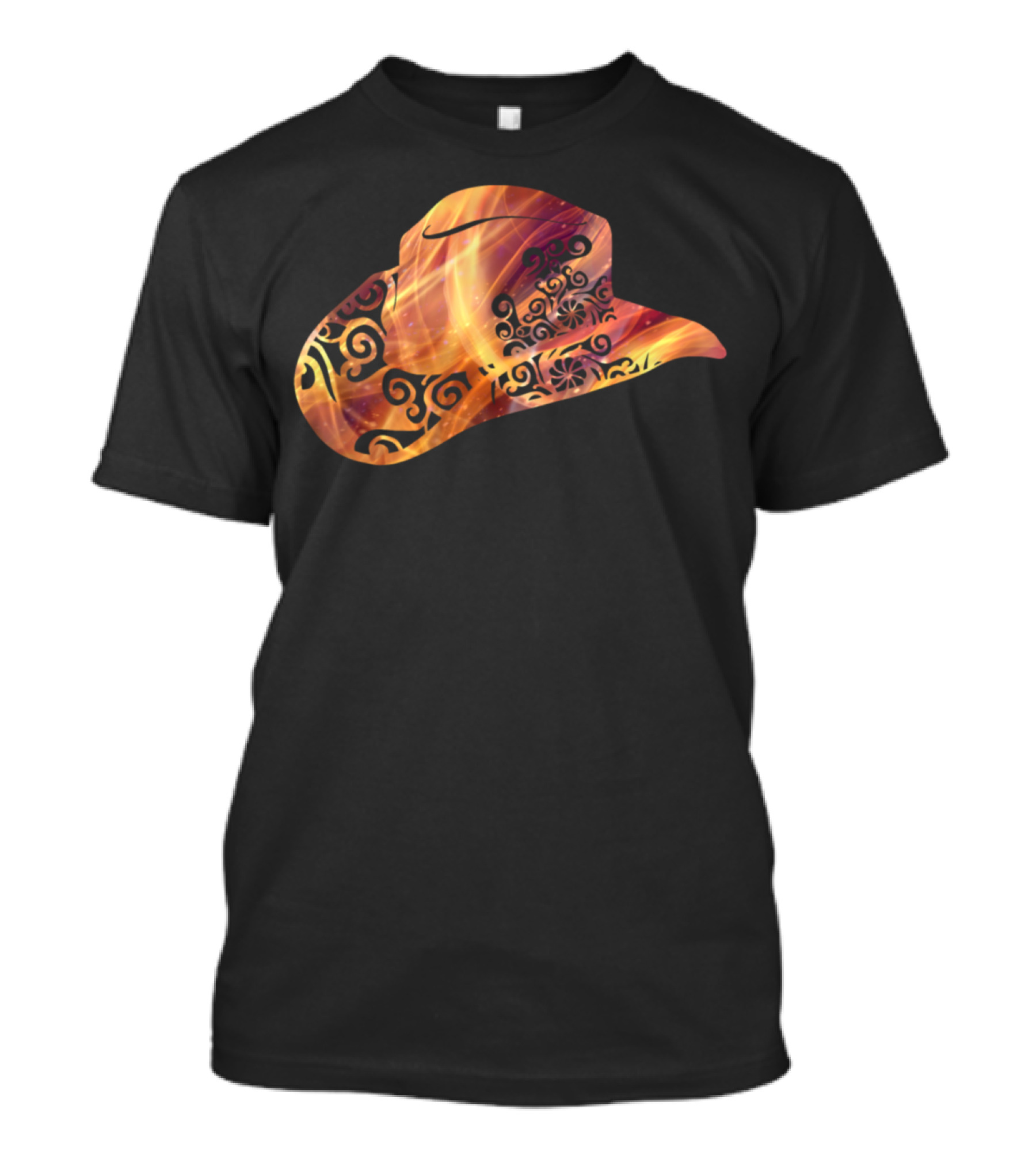 Cowgirl Cowboy Mandala Hat Swirl T-Shirt