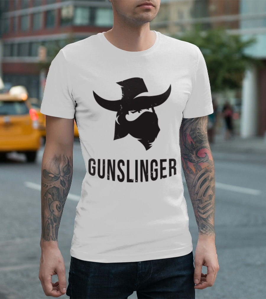 Cowboy Gunslinger Mysterious Western T-Shirt