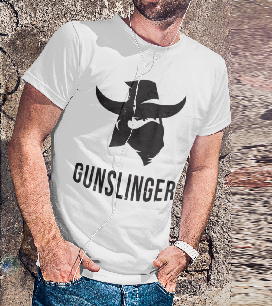 Cowboy Gunslinger Mysterious Western T-Shirt