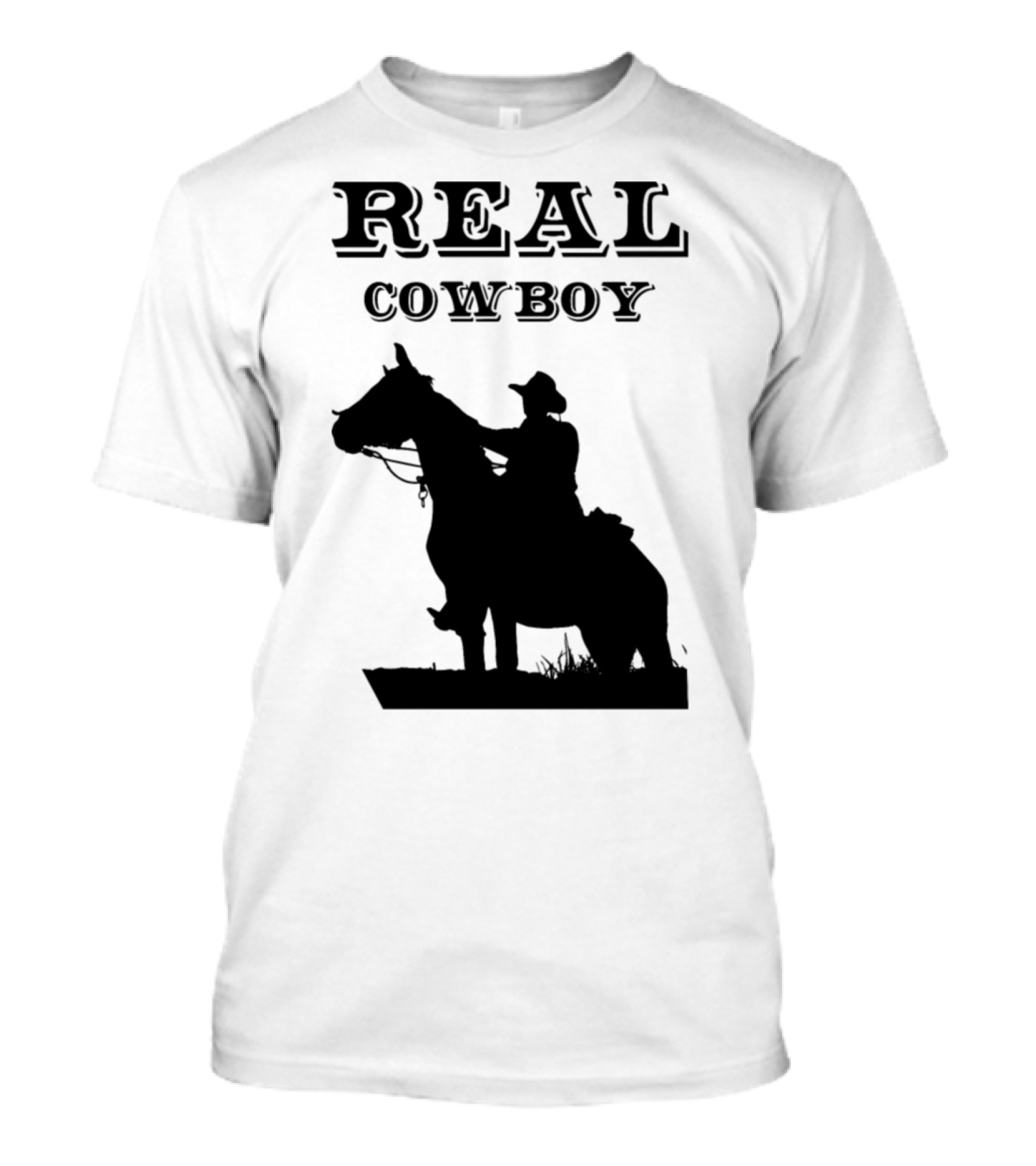 REAL COWBOY Silhouette Rider On Horseback T-Shirt