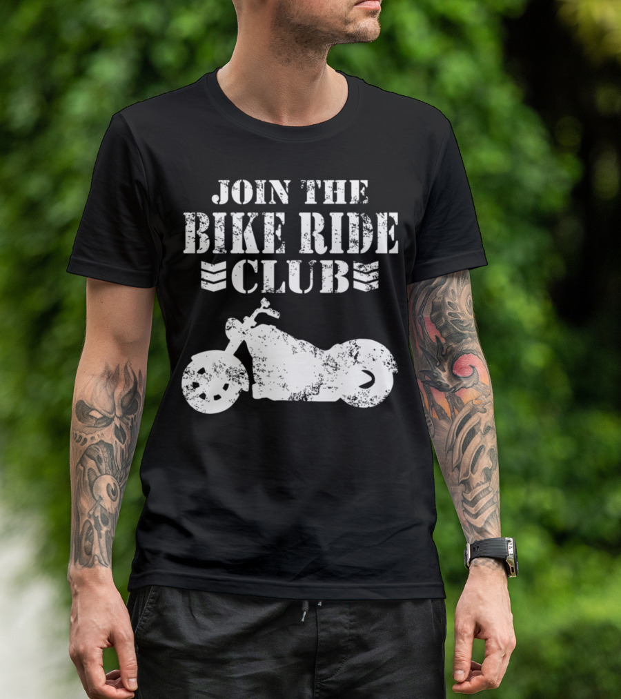 Join The Bike Ride Club Motorcycle Adventure T-Shirt