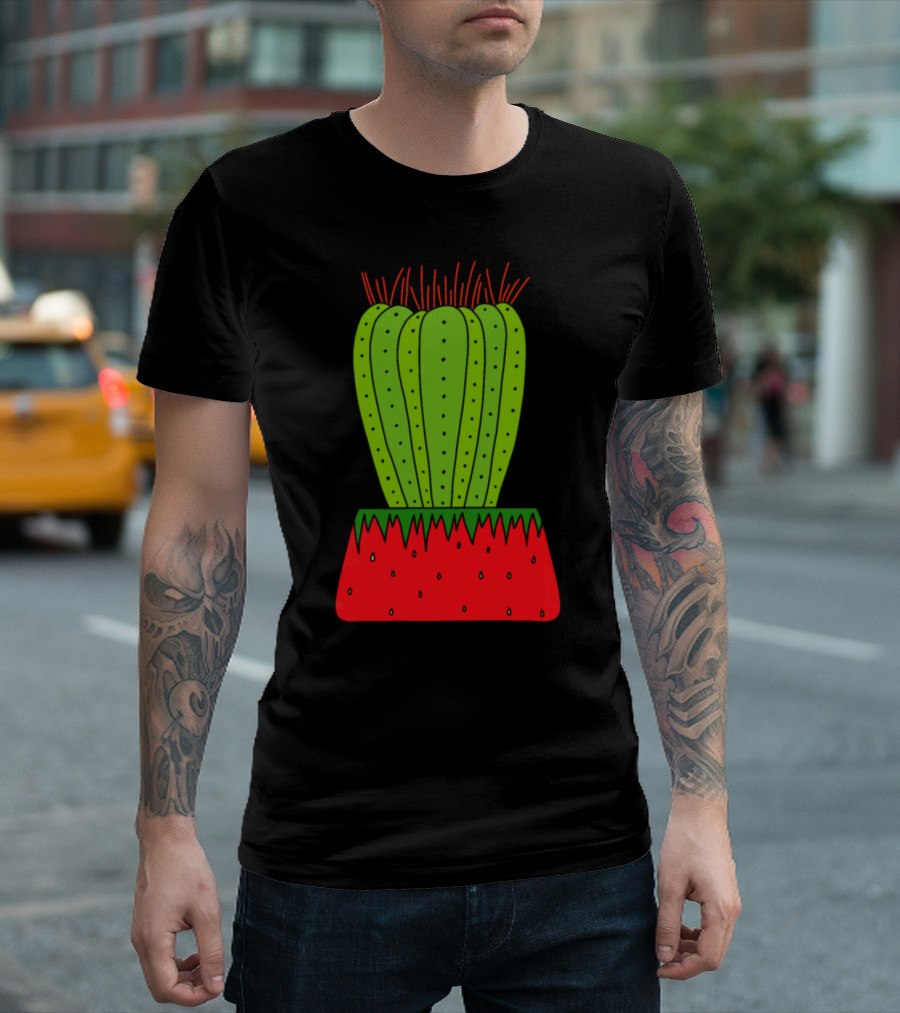 Erupting Watermelon Cactus Succulent Fusion T-Shirt