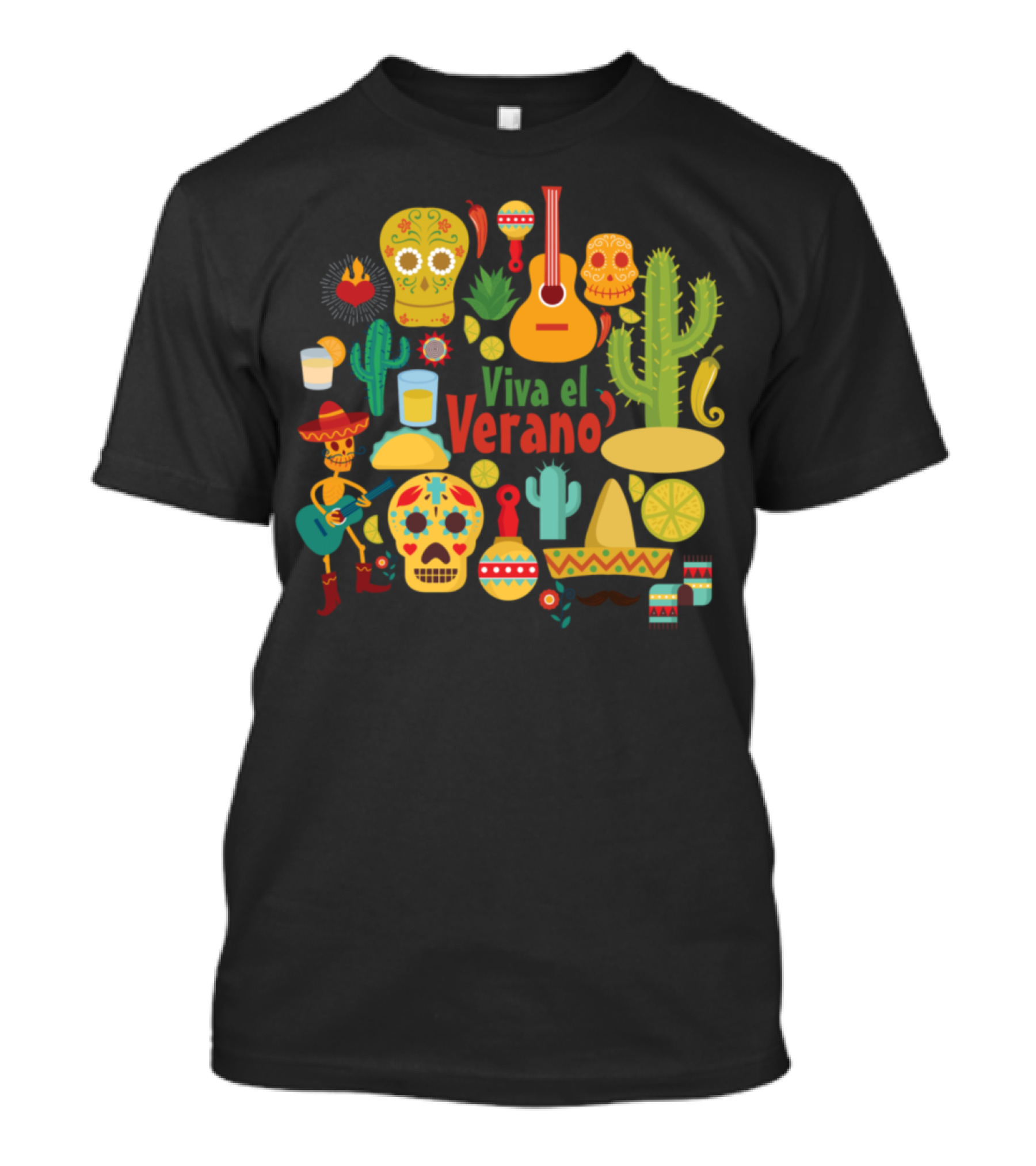 Viva El Verano Funny Cactus Mexican Vibes T-Shirt