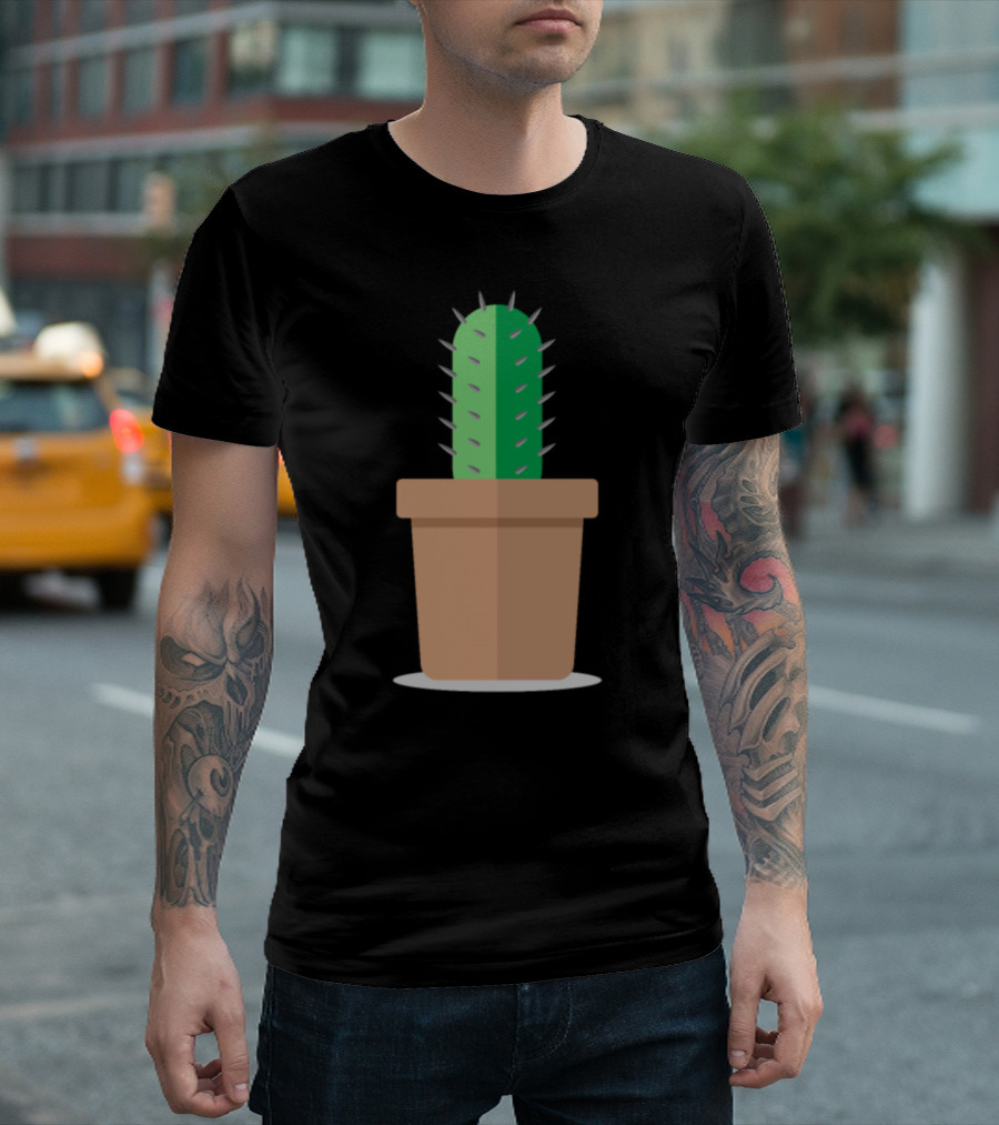 Trending Funny Cactus Potplant Green Spiky Humor T-Shirt