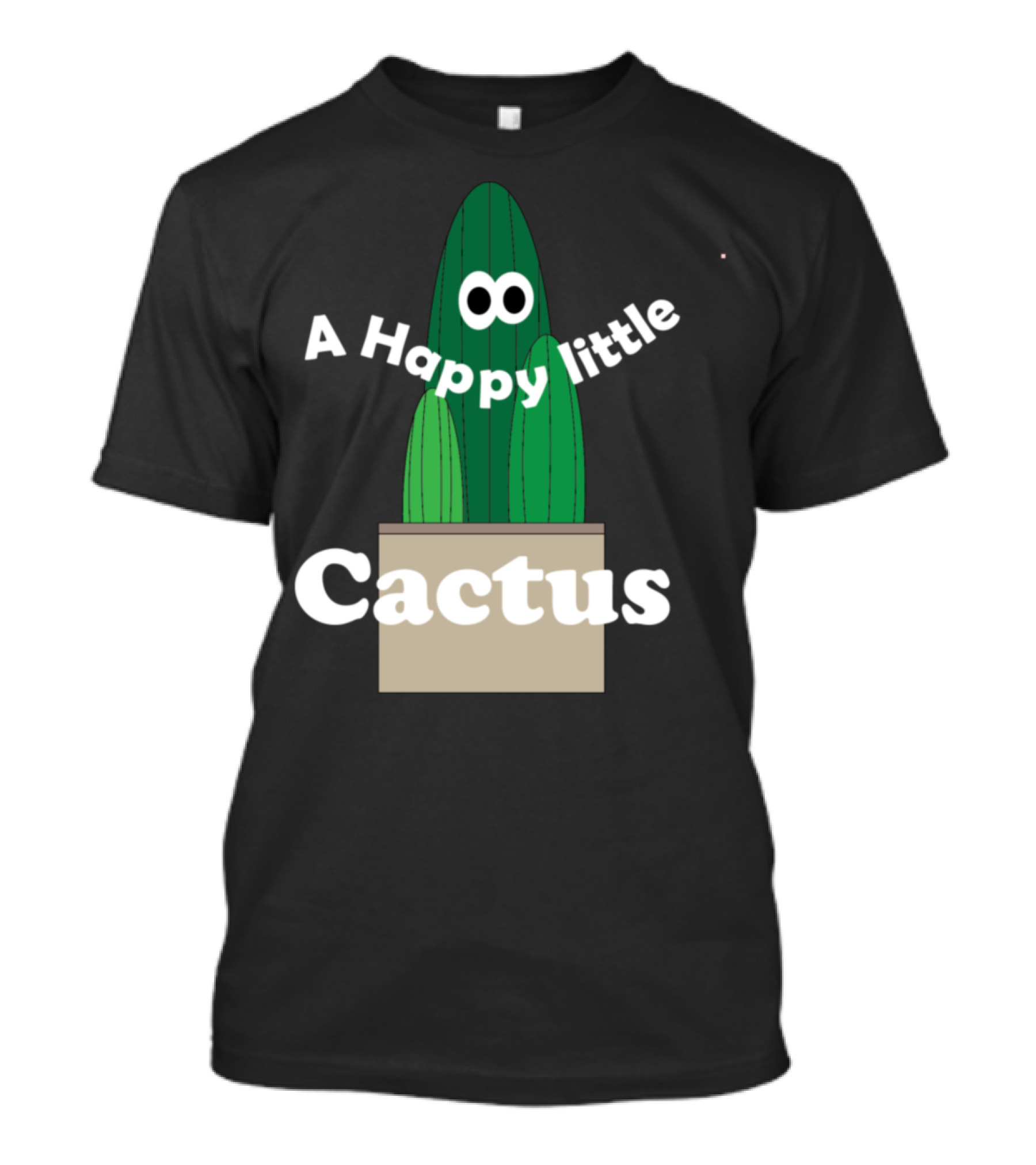 A Happy Little Cactus In A Pot With Cartoon Eyes T-Shirt