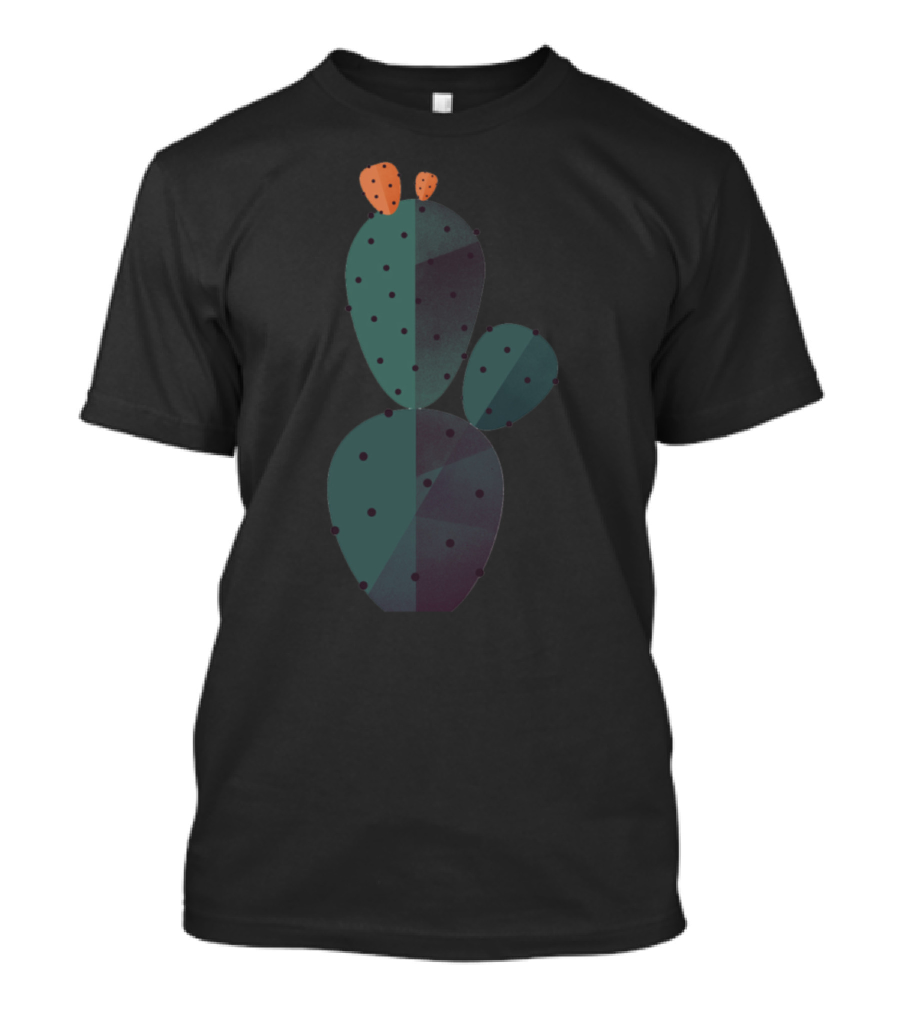 A Singular Cactus With Geometric Prickly Pear Elements T-Shirt