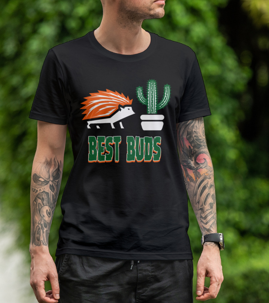 Best Buds Funny Hedgehog And Cactus Spiny Buddies T-Shirt