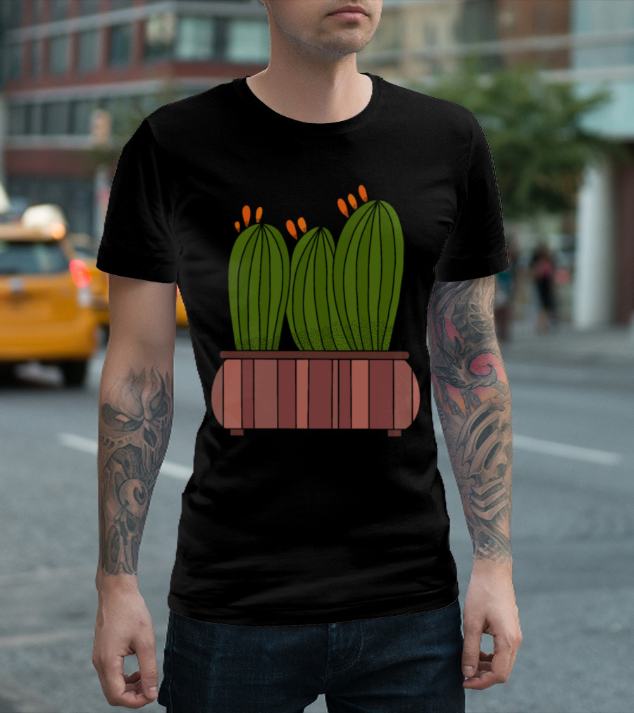 Cactus Group Of Friends Potted Trio T-Shirt