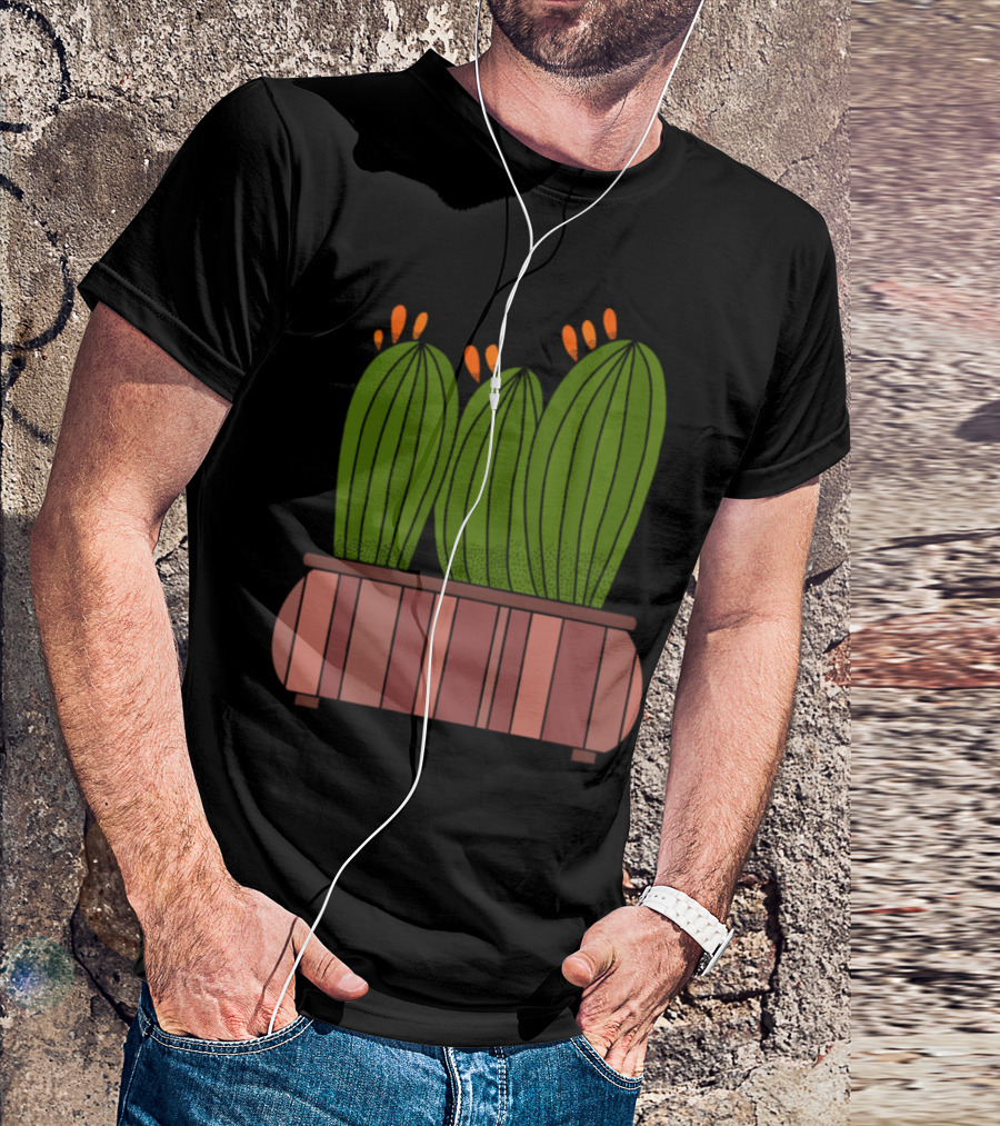 Cactus Group Of Friends Potted Trio T-Shirt