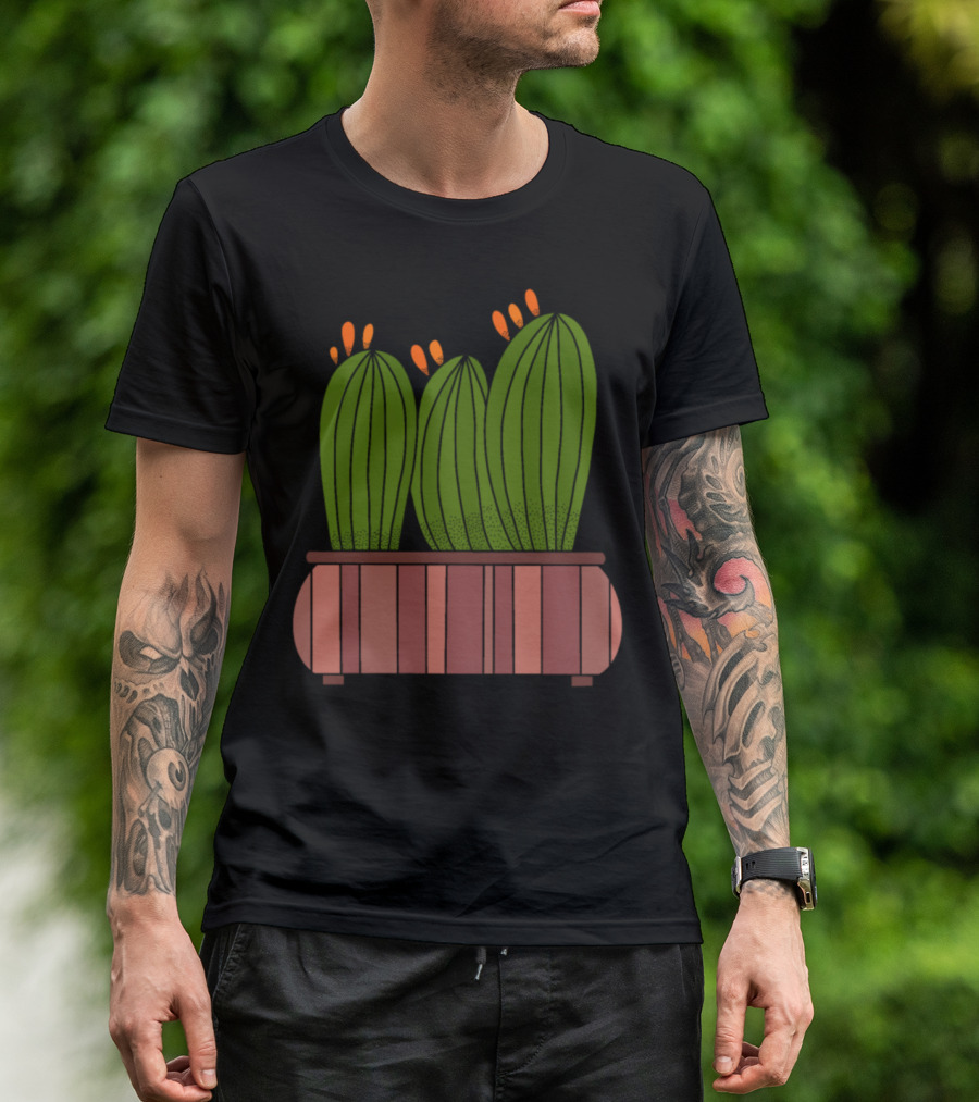 Cactus Group Of Friends Potted Trio T-Shirt
