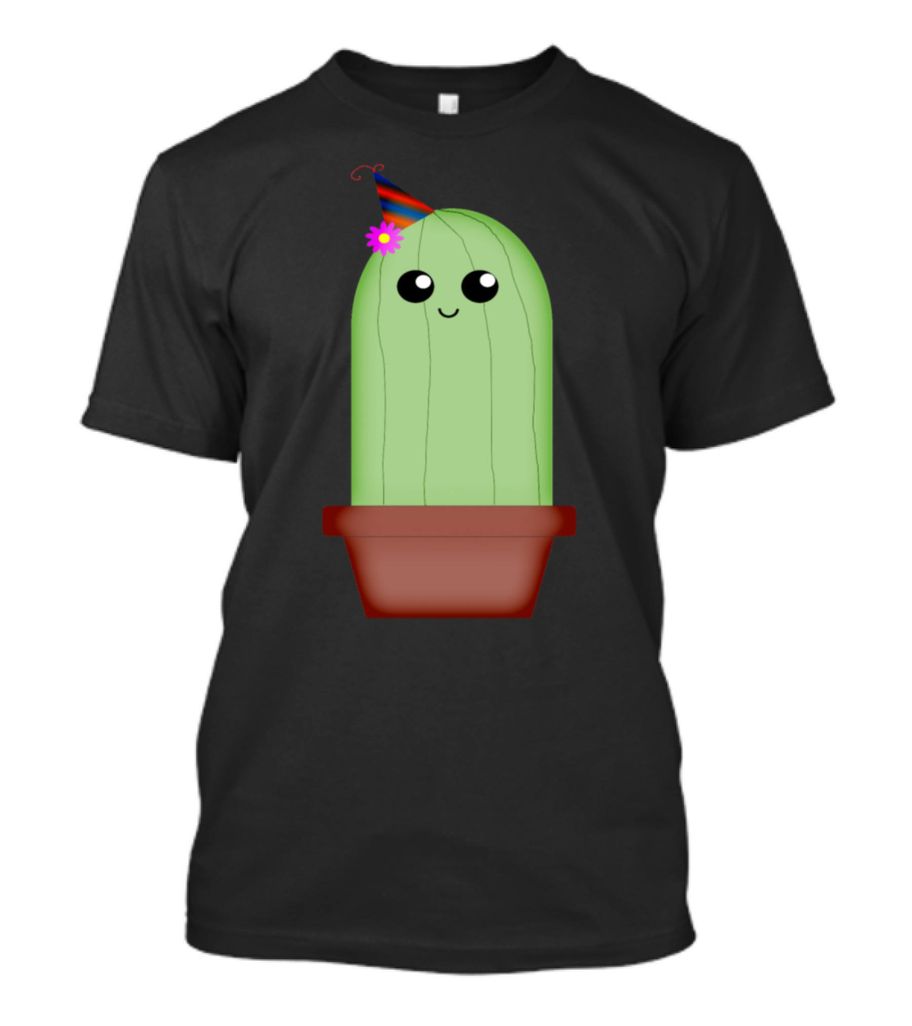 Cactus Party Kawaii Flower Party Hat Edition T-Shirt