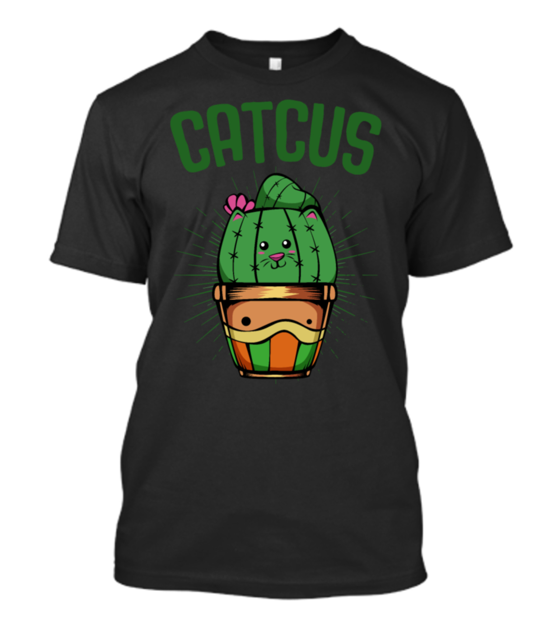 Cactus Plant Catcus Cute Cat T-Shirt