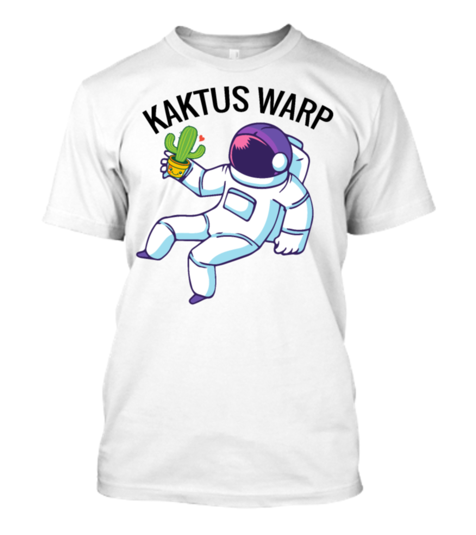 Kaktus Warp Astronaut Holding Cactus T-Shirt