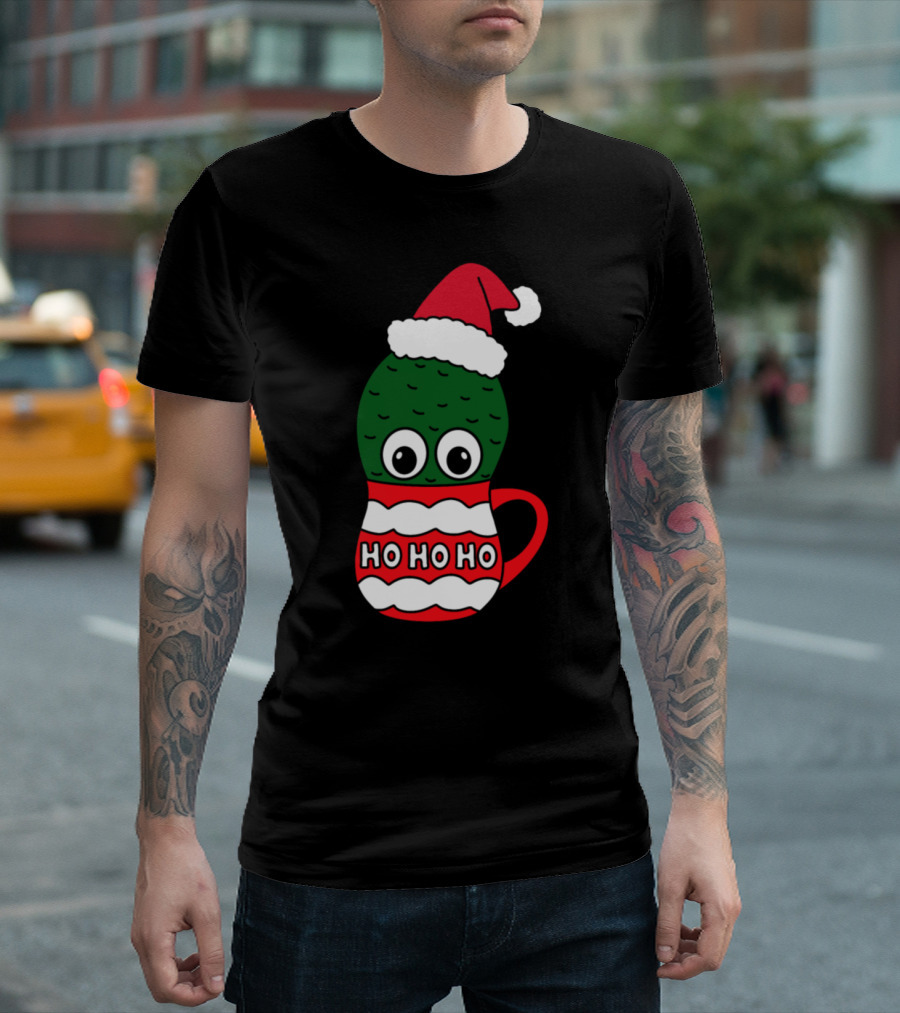 Cactus With A Santa Hat In Ho Ho Ho Mug T-Shirt