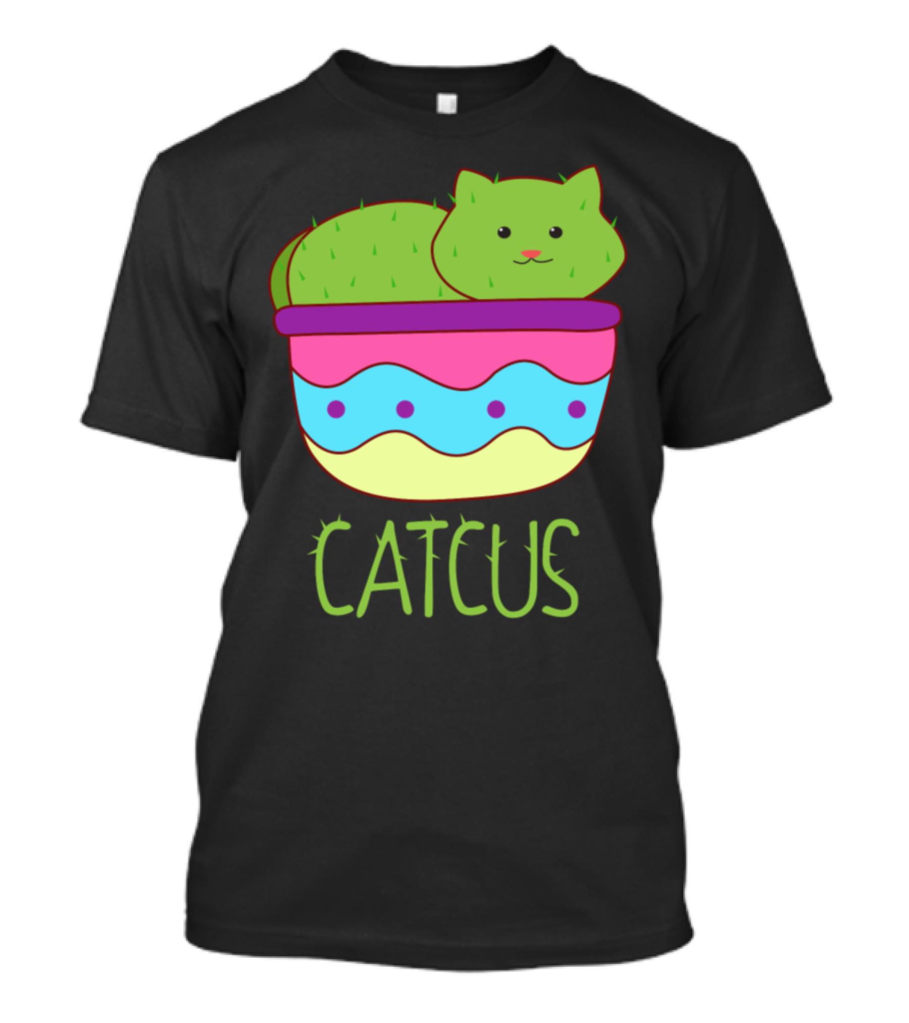 Catcus Cute Cat As Cactus In Pot T-Shirt