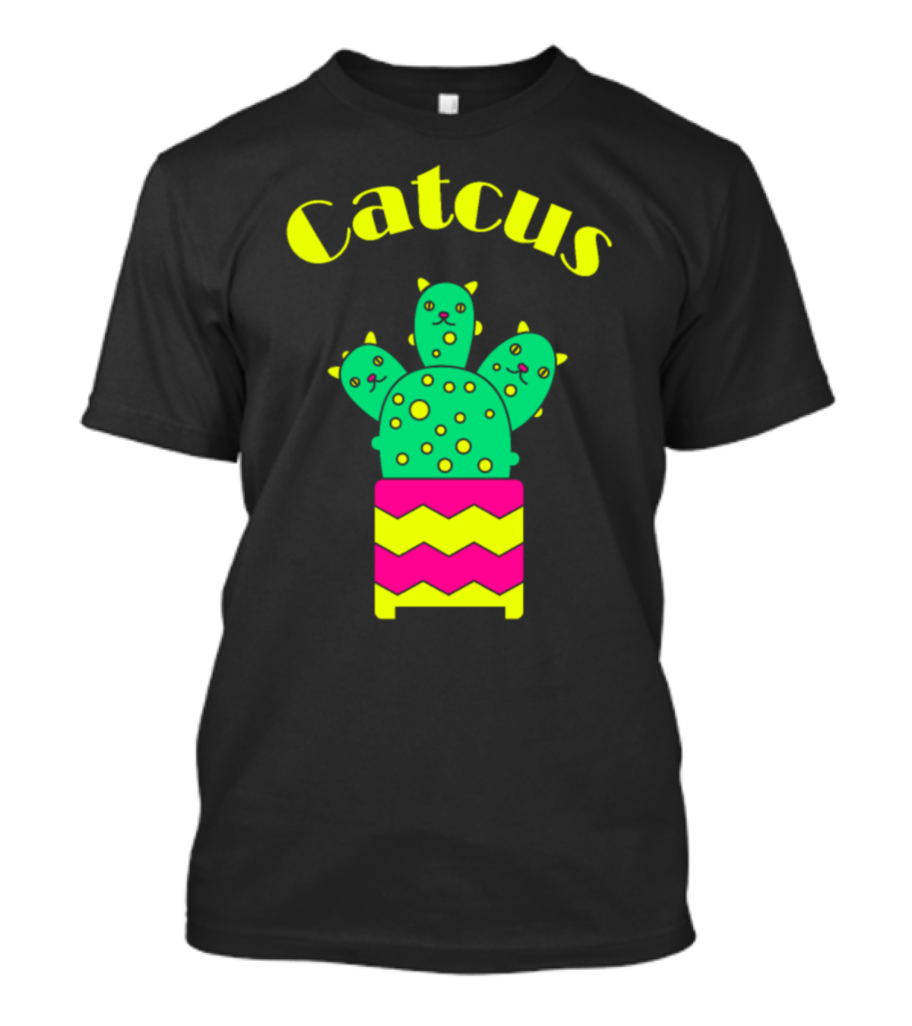 Catcus Cactus Kitty Kitten In Pot T-Shirt