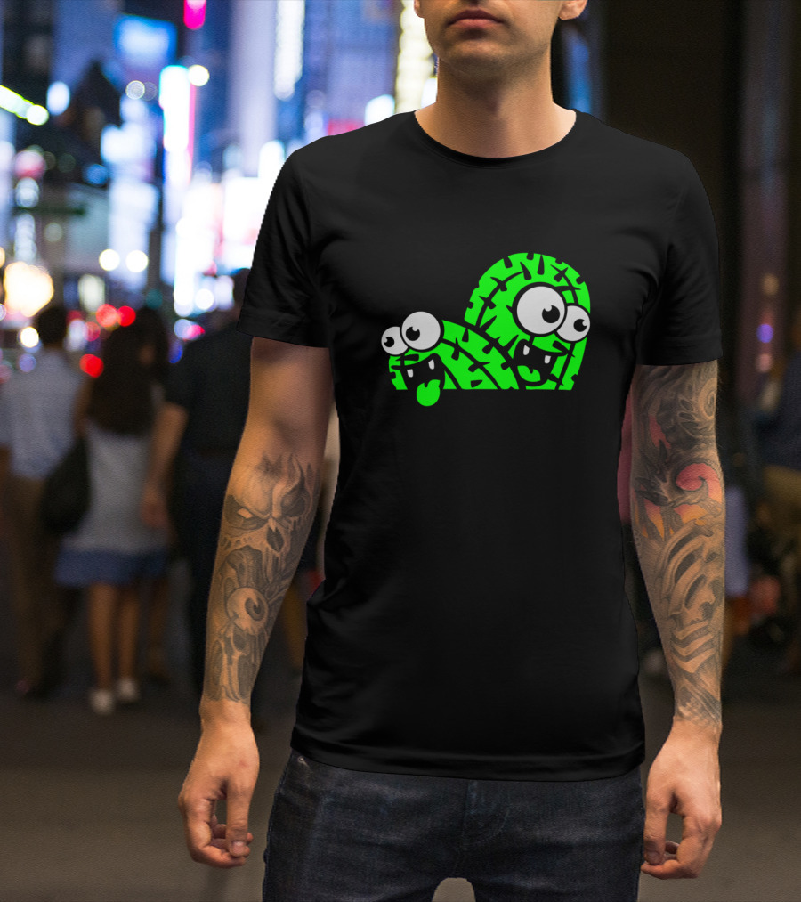 Comic Cartoon Cactus Funny Face Little Ground T-Shirt