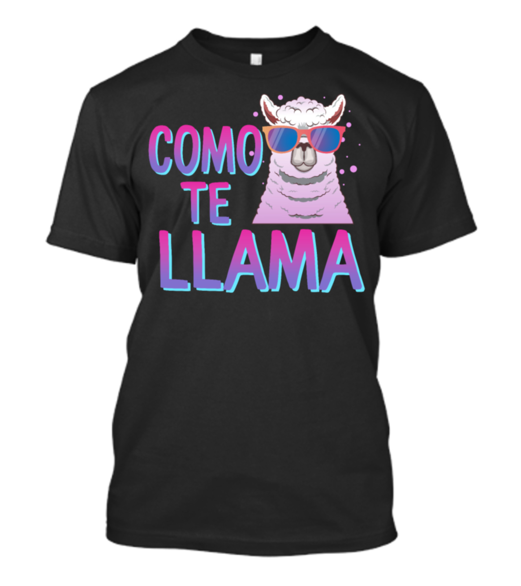 Como Te Llama Funny Llama With Sunglasses Spanish Cinco De Mayo T-Shirt