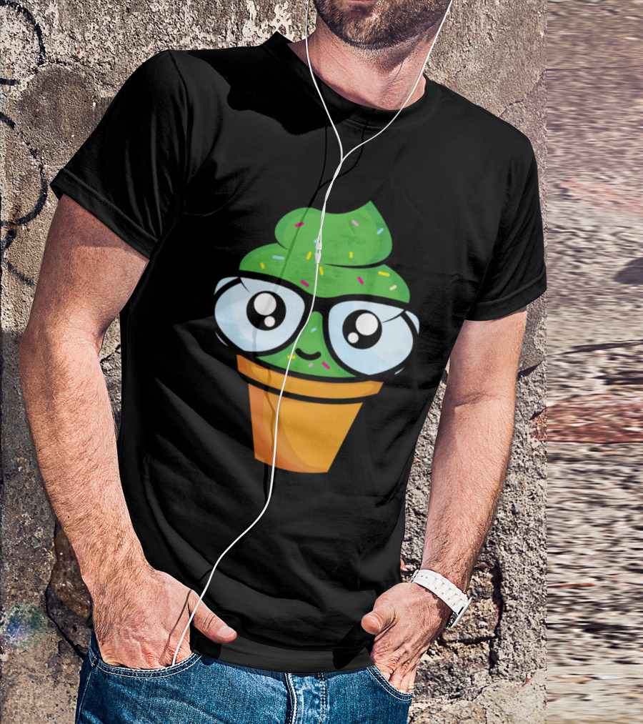 Crazy But Genies Cute Plant With Glasses And Sprinkles T-Shirt