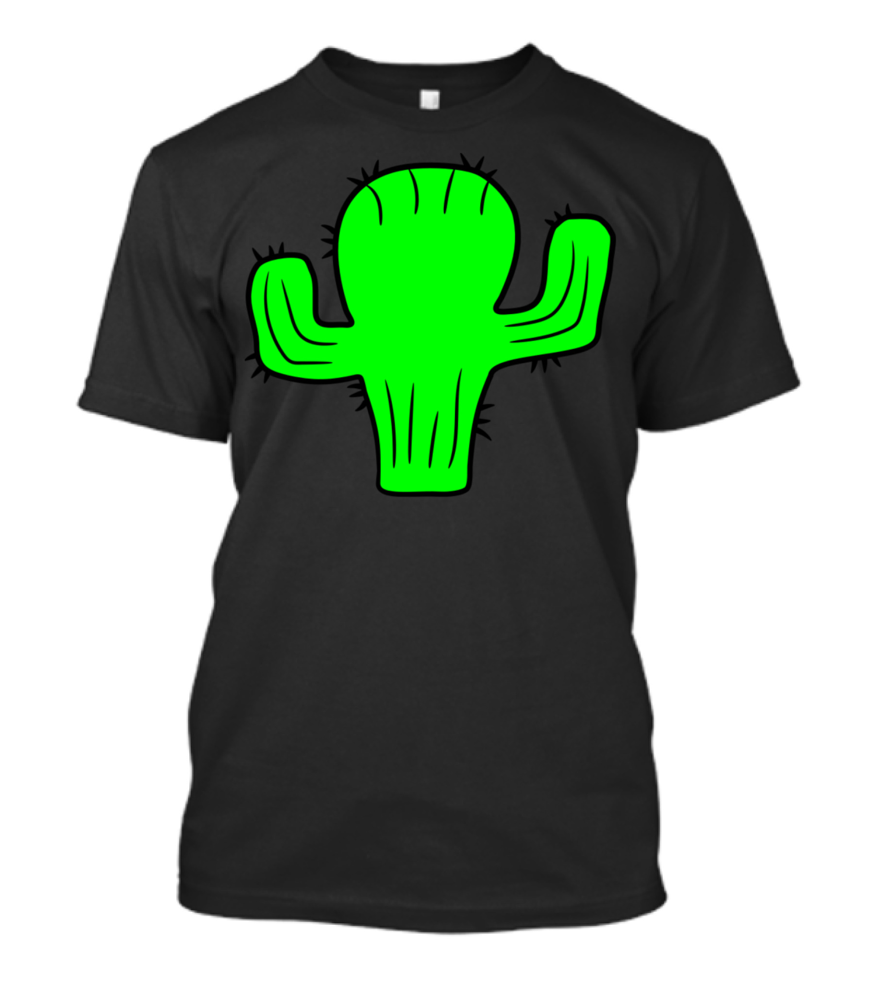 Desert Sweet Cute Little Cactus Comic Cartoon Green Cactus T-Shirt