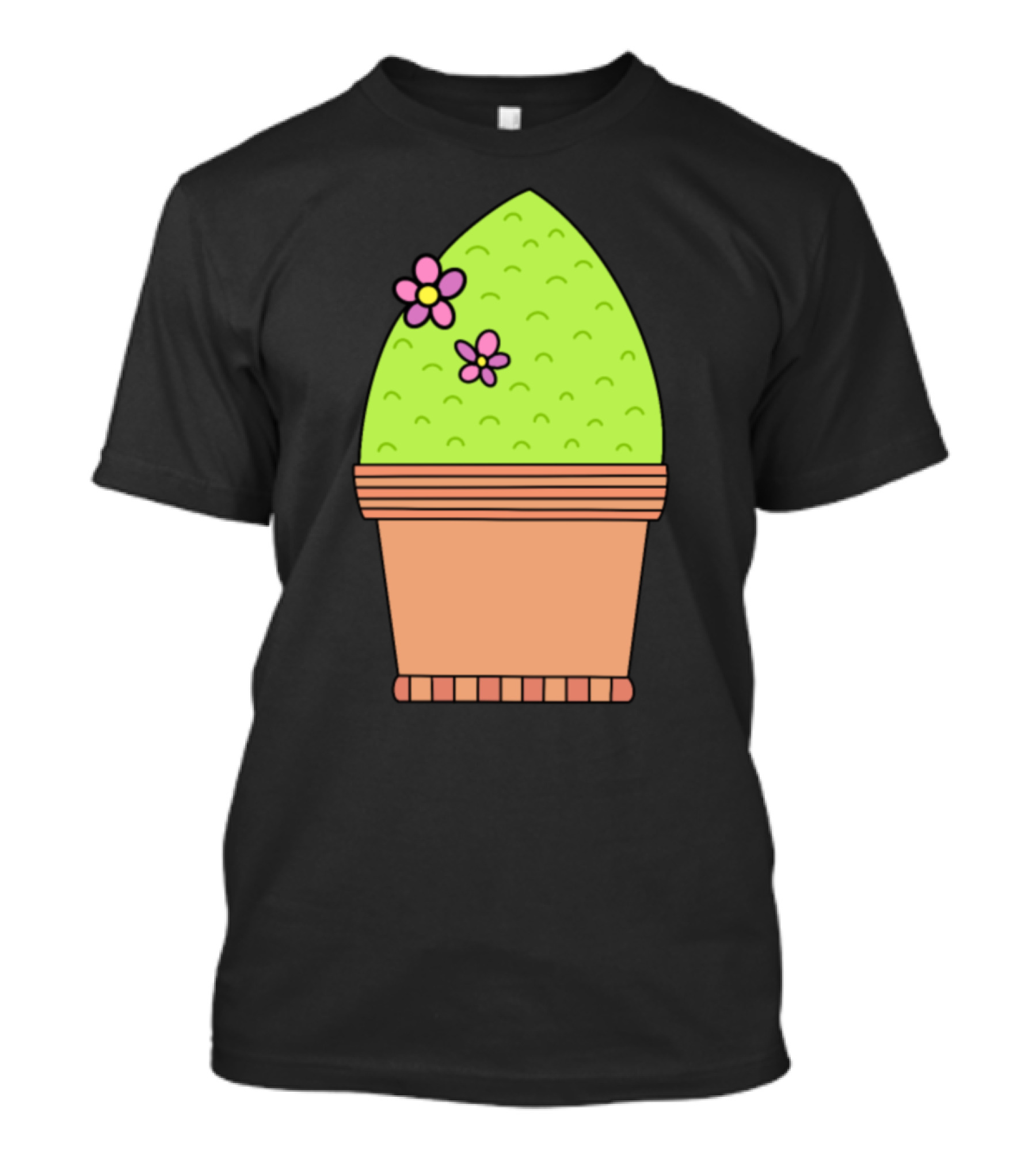 Fancy Suburban Cactus Potted With Flowers T-Shirt