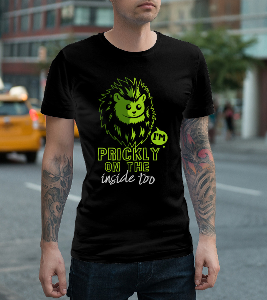 I'm Prickly on the Inside Too Hedgehog Retro 70s Vintage Animal Lover 4e T-Shirt