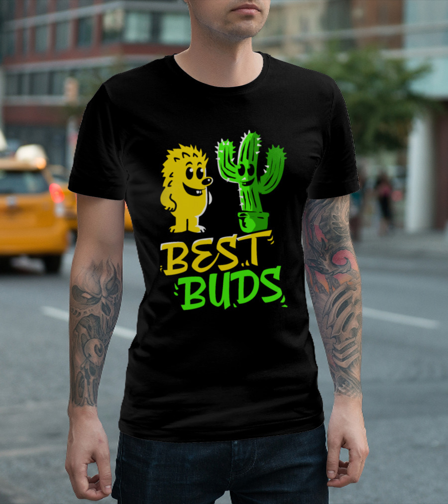 Best Buds Hedgehog Retro 70s Vintage Animal Lover Y0 T-Shirt
