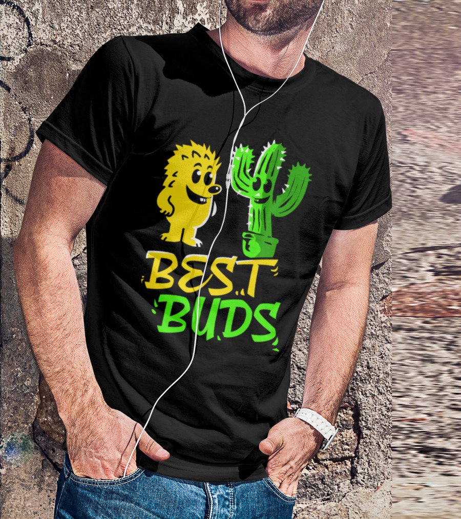 Best Buds Hedgehog Retro 70s Vintage Animal Lover Y0 T-Shirt