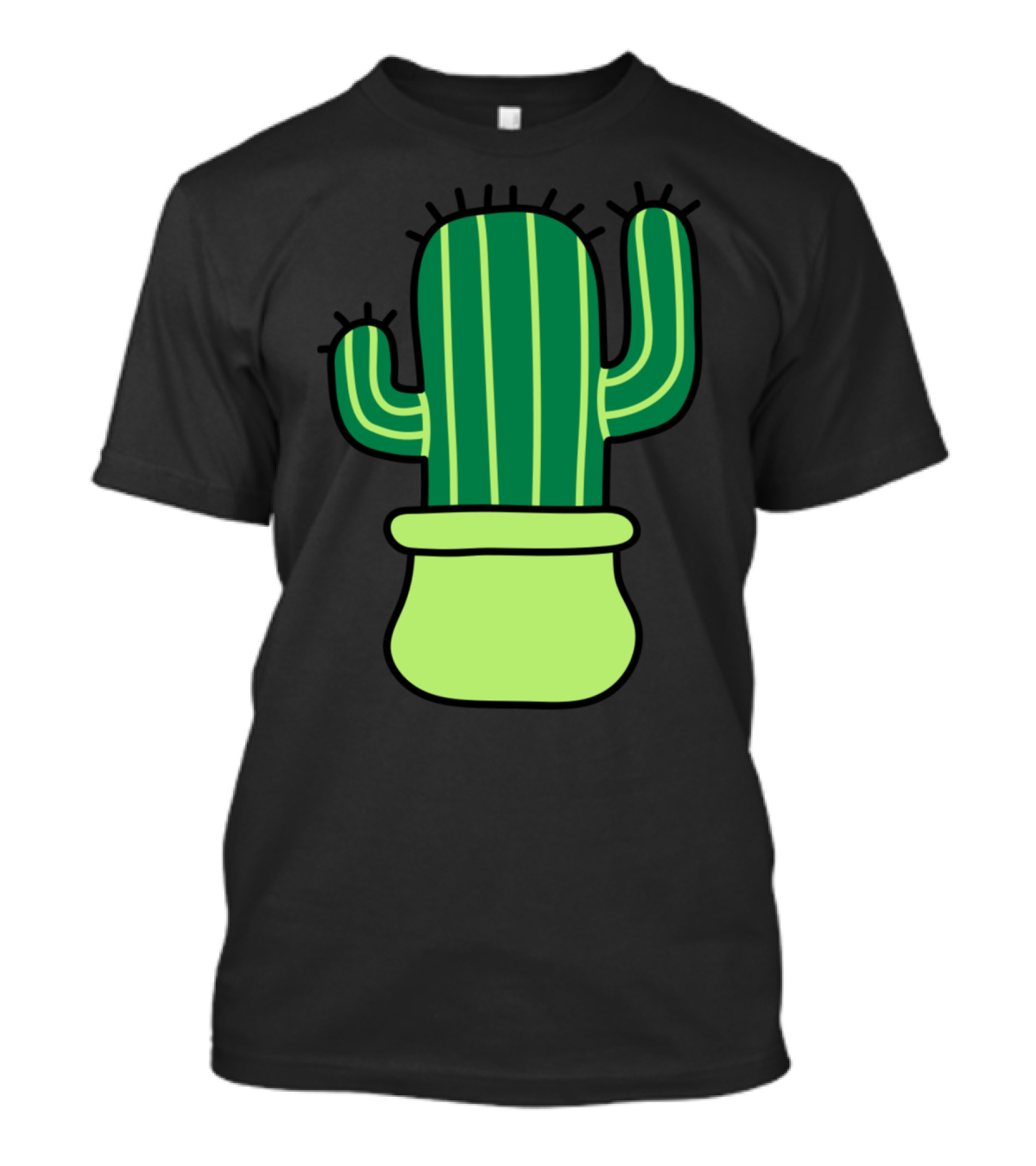 Little Cute Cactus In Green Pot T-Shirt