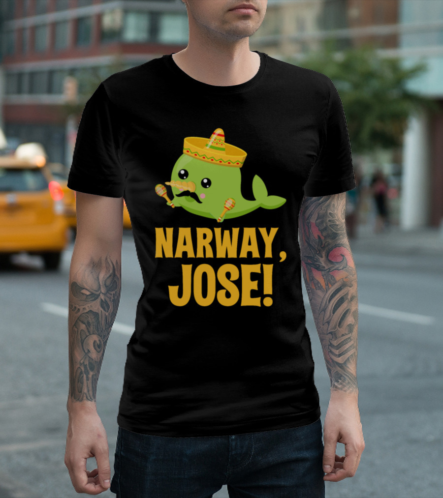 Narway Jose Sombrero Maracas Mustache Narwhal T-Shirt