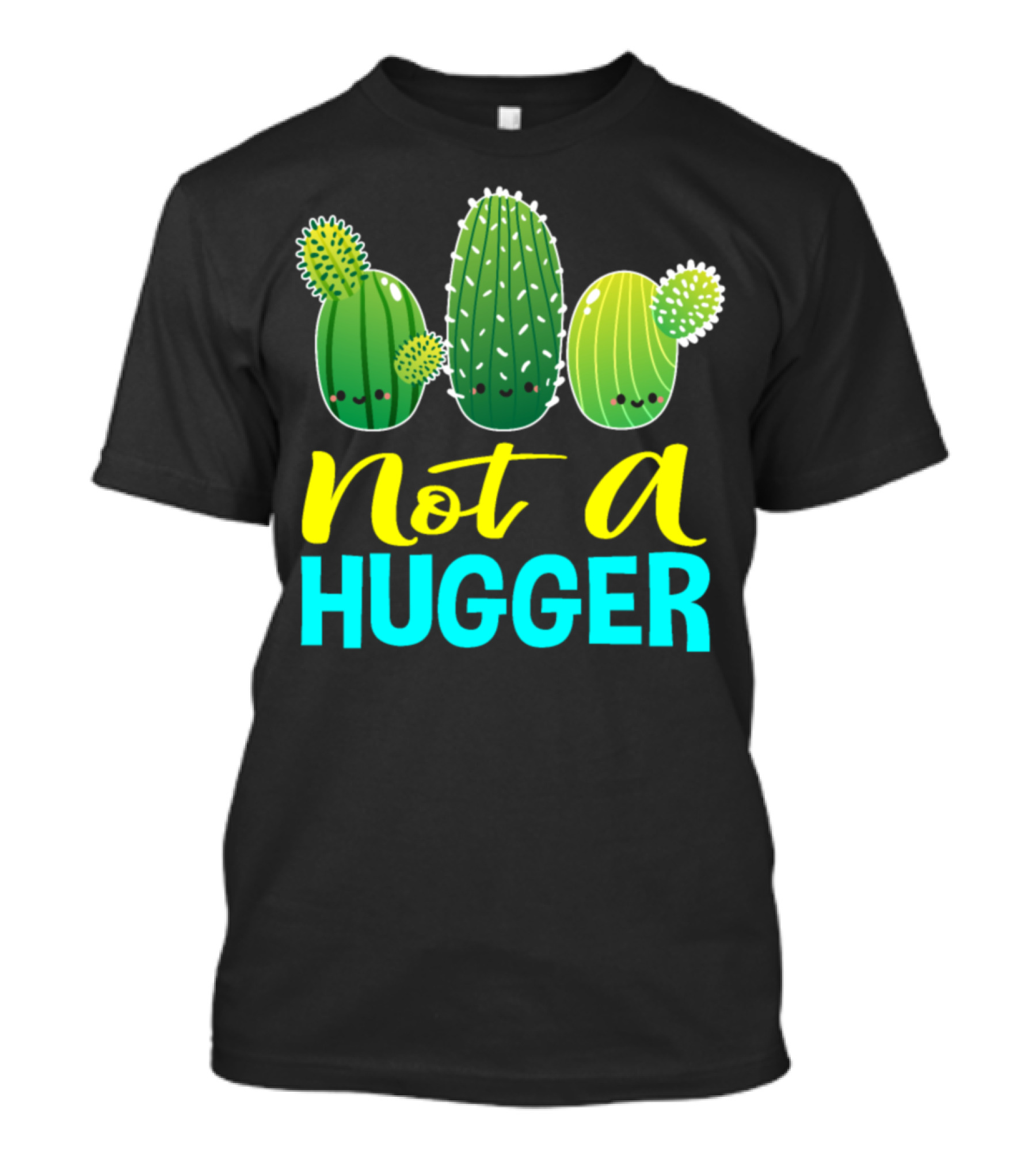 Not A Hugger Cute Cactus Cacti Trio Whimsical T-Shirt