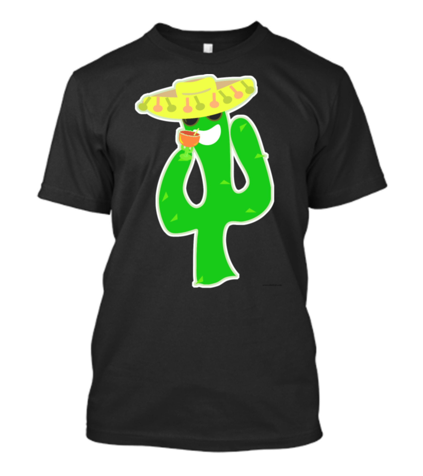Party Cactus With Sombrero And Drink T-Shirt