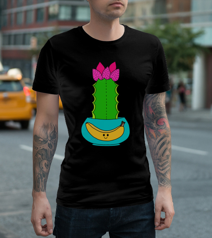Pretty Hybrid Cactus Smiling Banana Pot T-Shirt