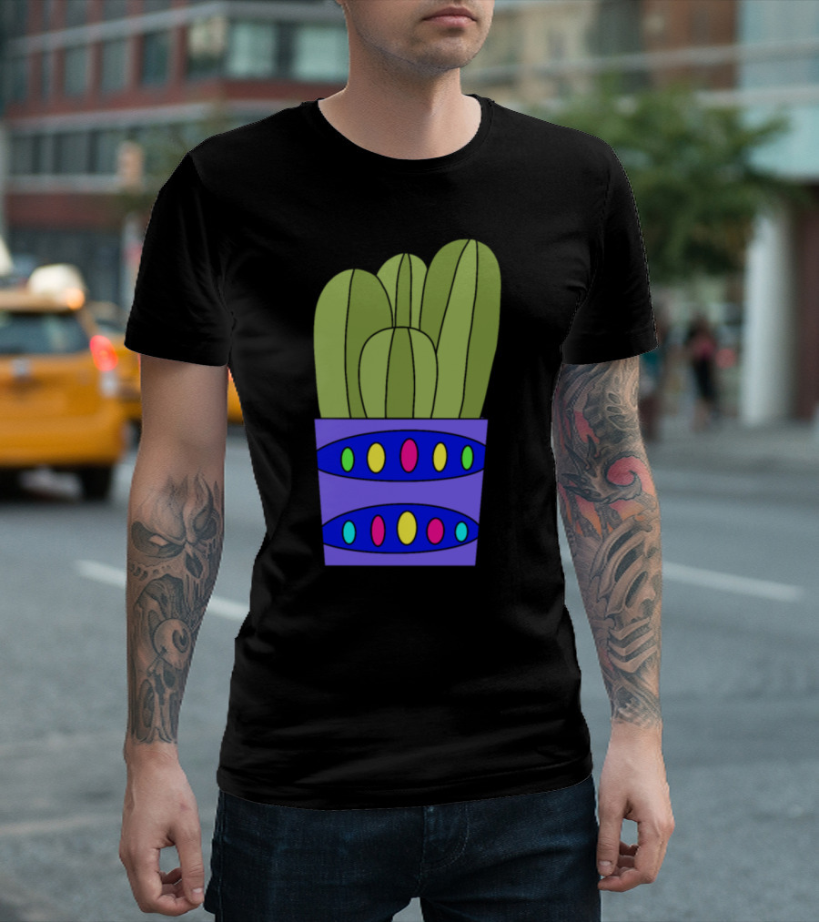 Simple Cacti In Colorful Fancy Pot T-Shirt