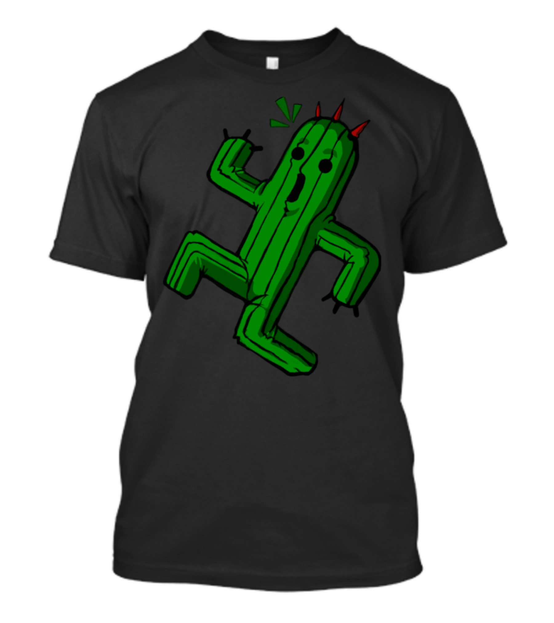 Surprise Its A Cactuar Iconic Green Character With Red Spikes And Expression T-Shirt