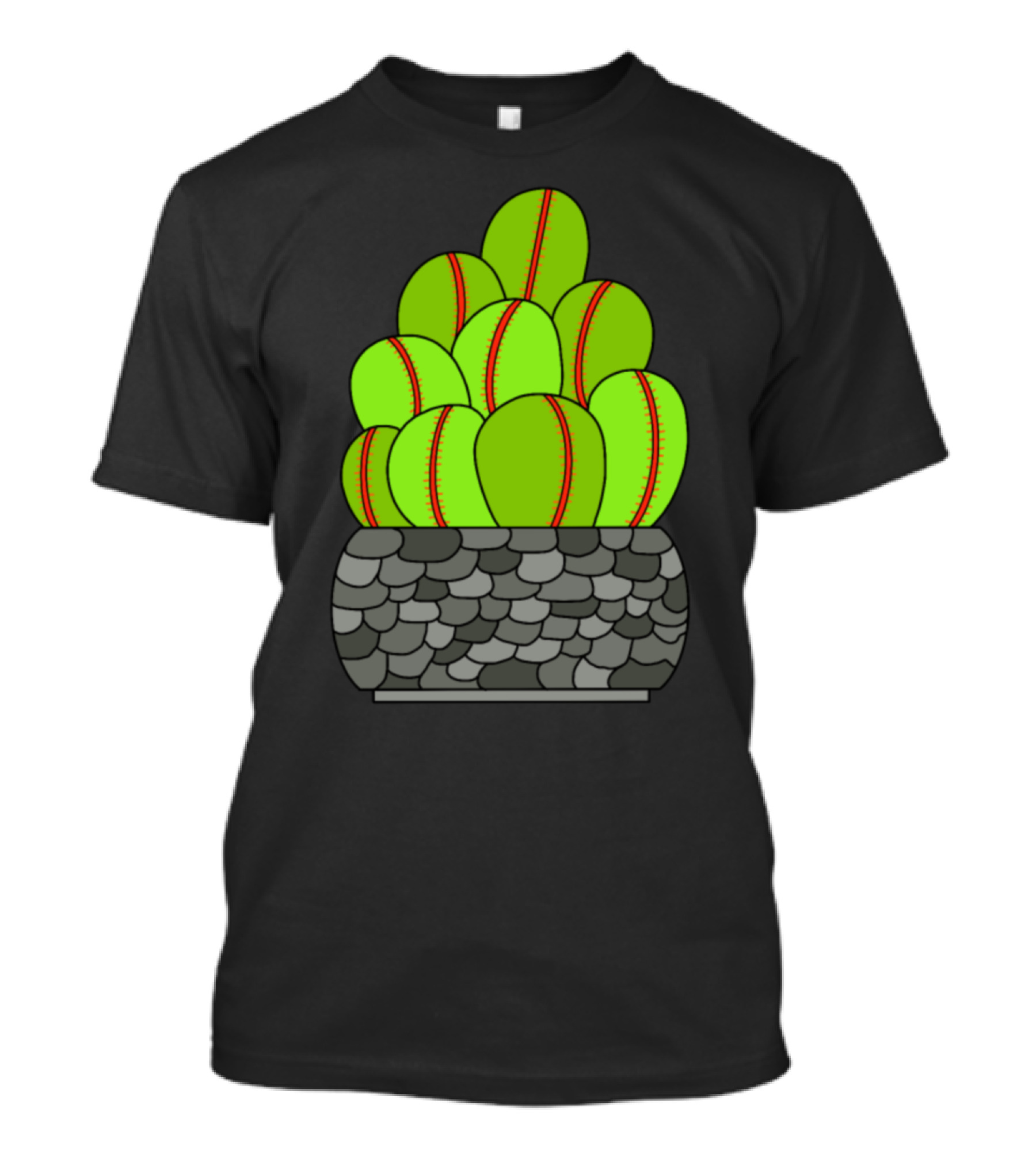 Tennis Ball Cactuses Succulent Arrangement T-Shirt