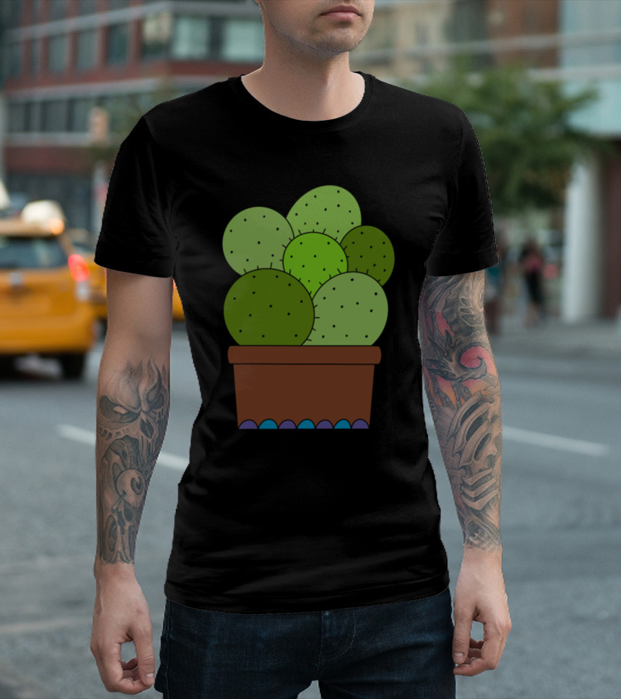 Tight Cacti in Vibrant Clay Pot T-Shirt