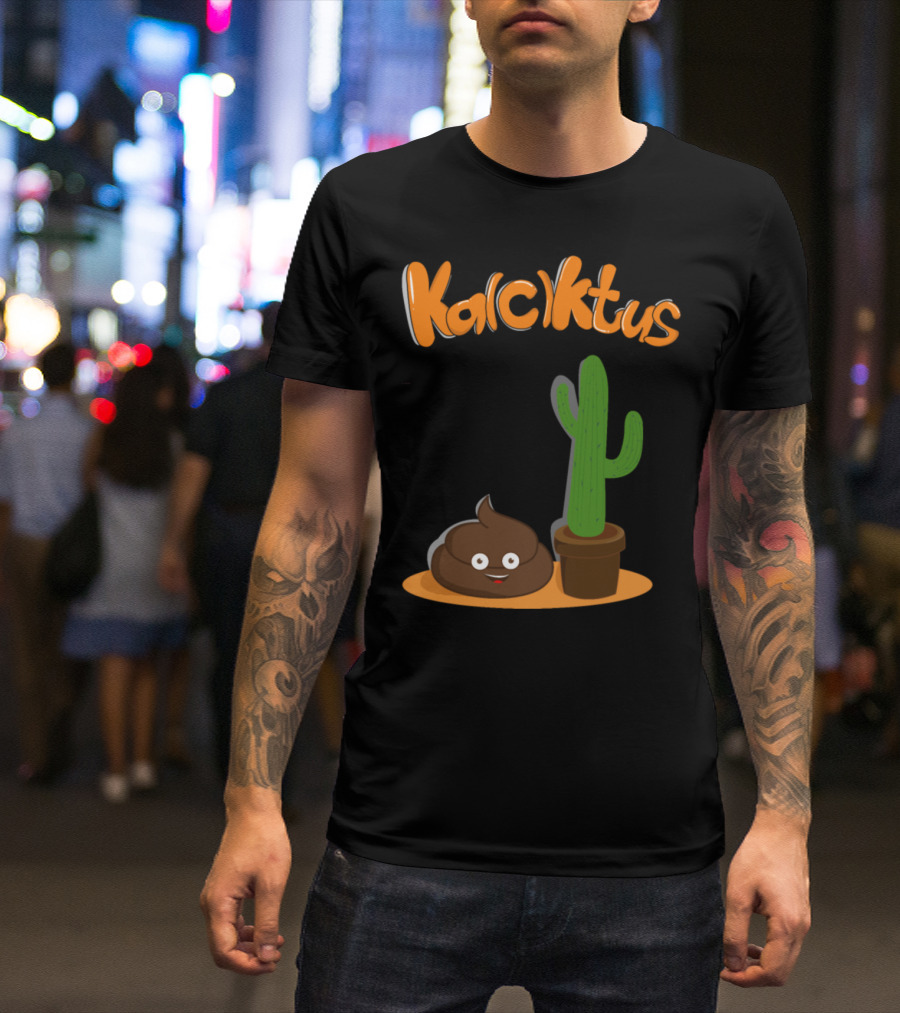 KalCktus Poop Emoji And Cactus Combo T-Shirt