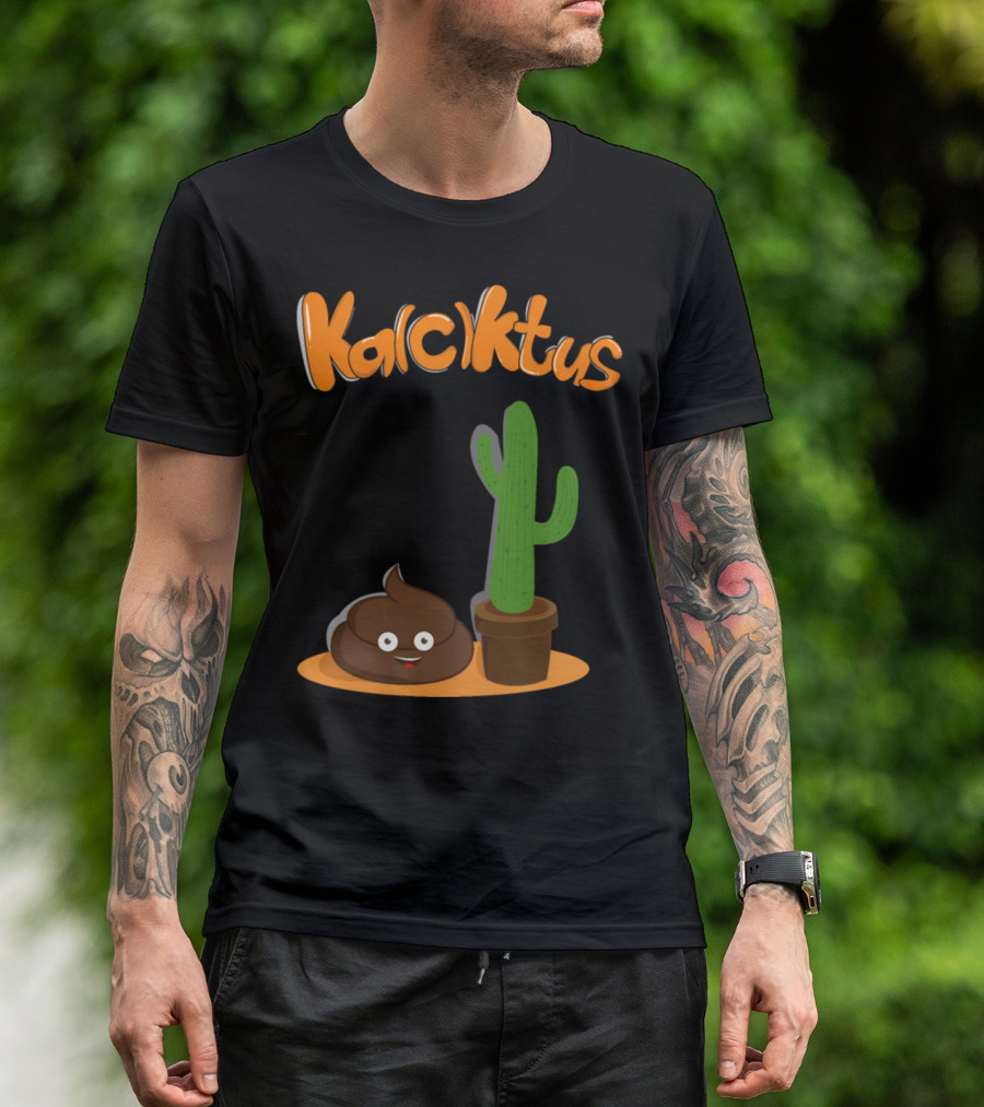 KalCktus Poop Emoji And Cactus Combo T-Shirt