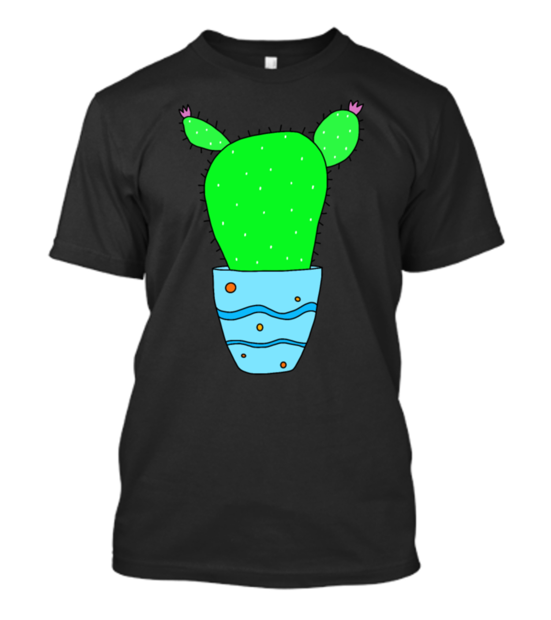 The Cactus Universe Potted Prickly Plant With Cosmic T-Shirt