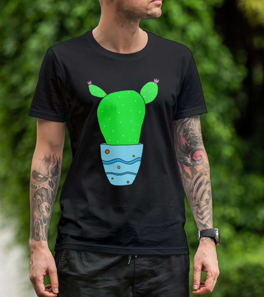 The Cactus Universe Potted Prickly Plant With Cosmic T-Shirt