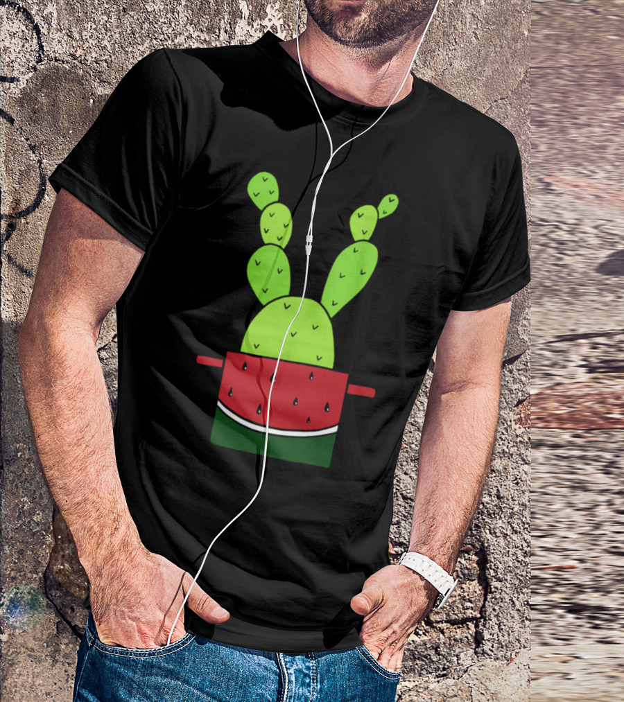Watermelon Cactus Pot T-Shirt