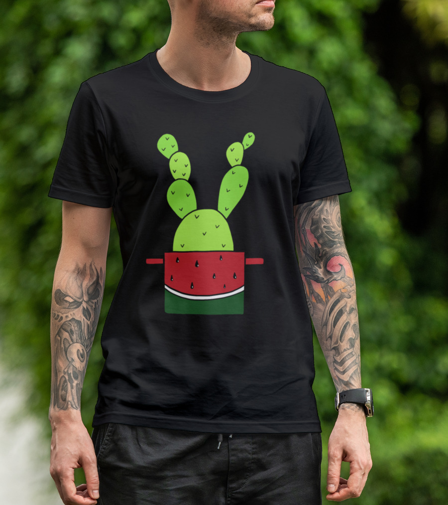 Watermelon Cactus Pot T-Shirt