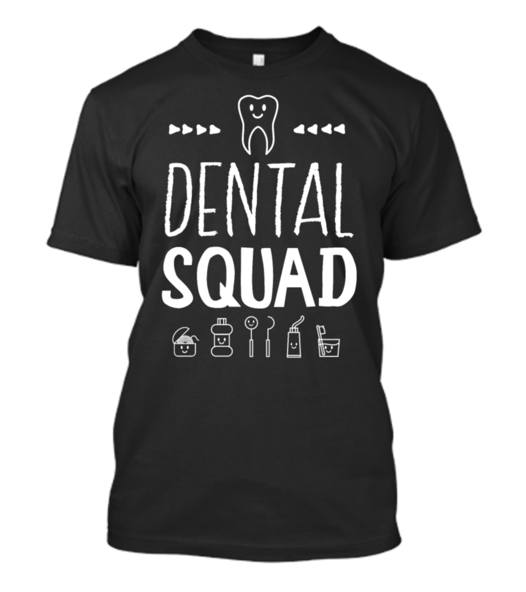 Dental Squad Toothbrush Toothpaste Cute Teeth Icons T-Shirt