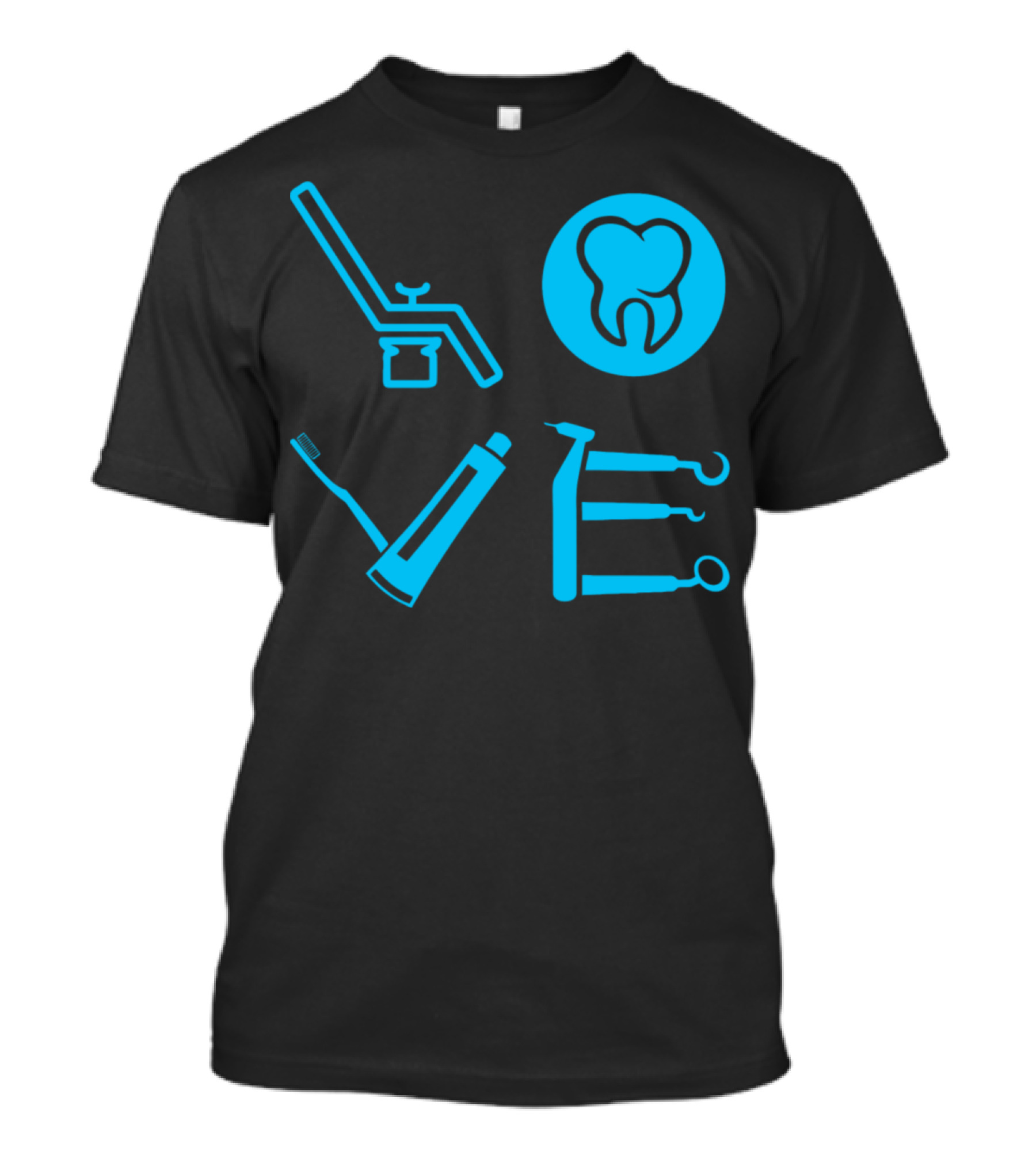 Dentist Dental Assistant Dentistry Love Toothbrush Dental Tools Iconic Symbols T-Shirt