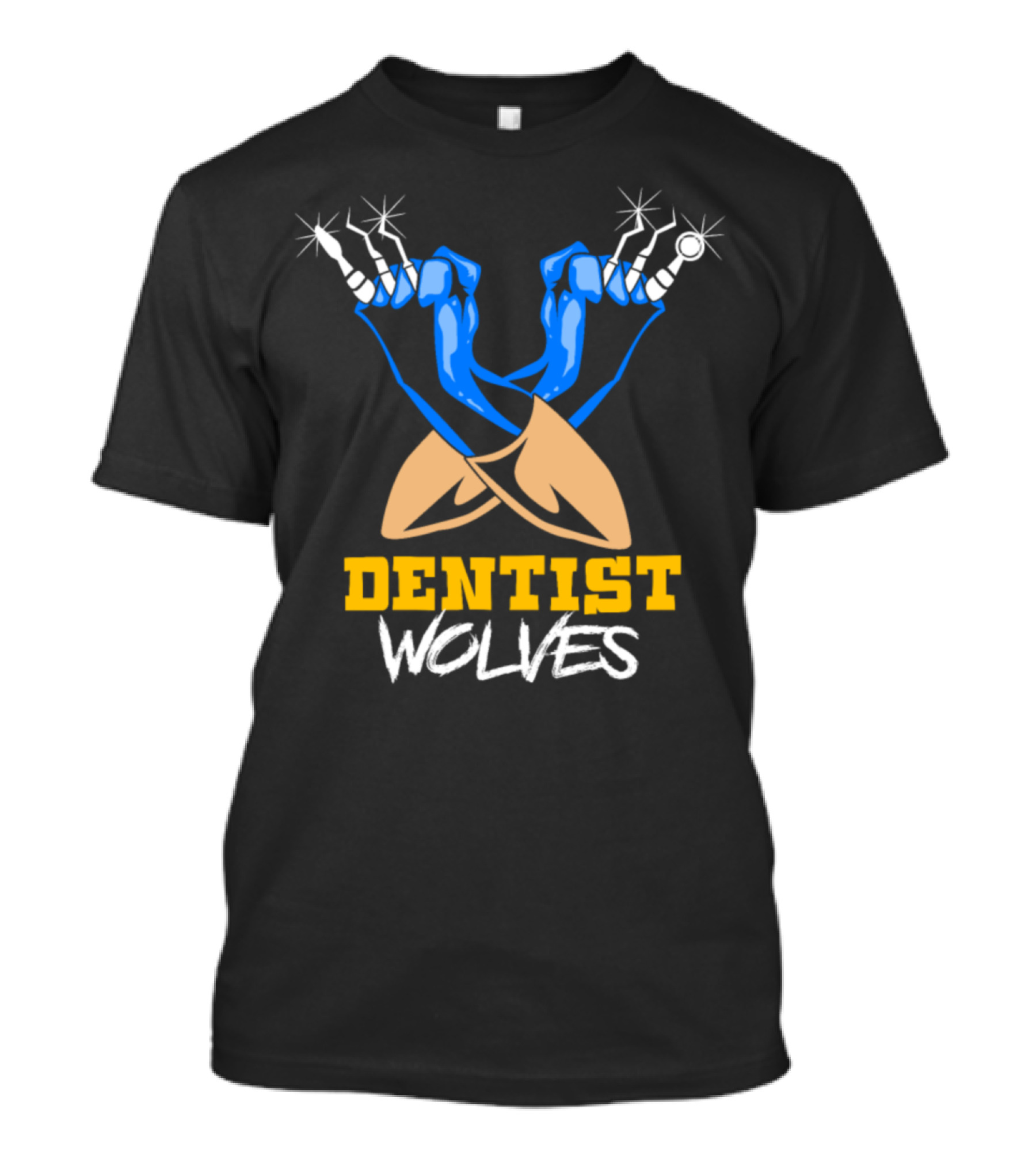 Dentist Wolves Electric Tools And Blue Gloves T-Shirt