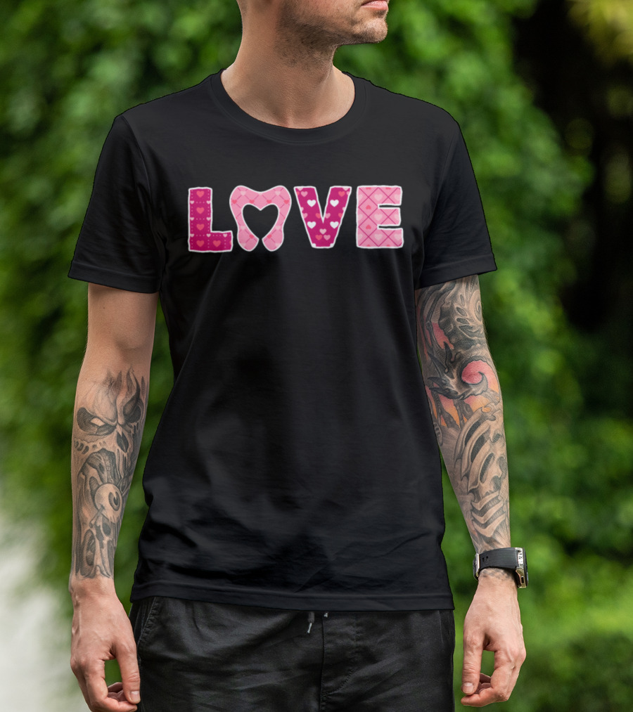 Love Tooth Heart Dentistry Dentist Valentine's T-Shirt
