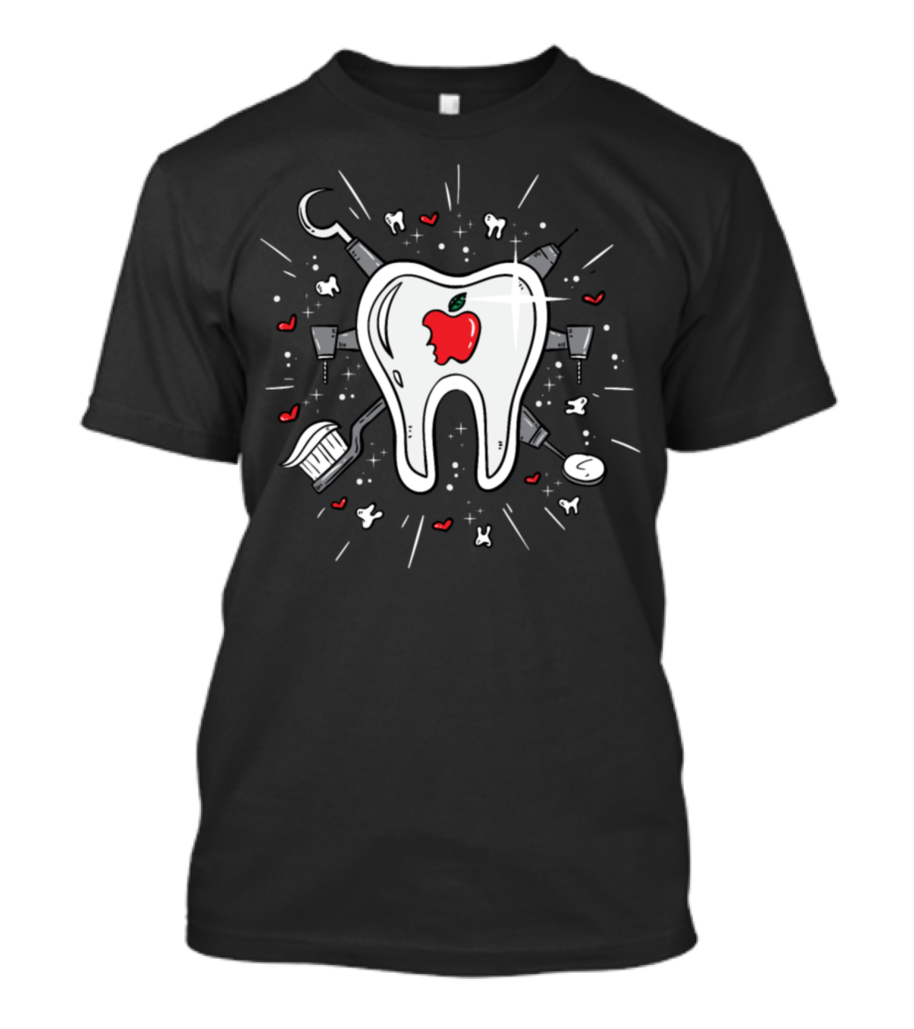 Molar Apple Dentistry Dentist Healths T-Shirt