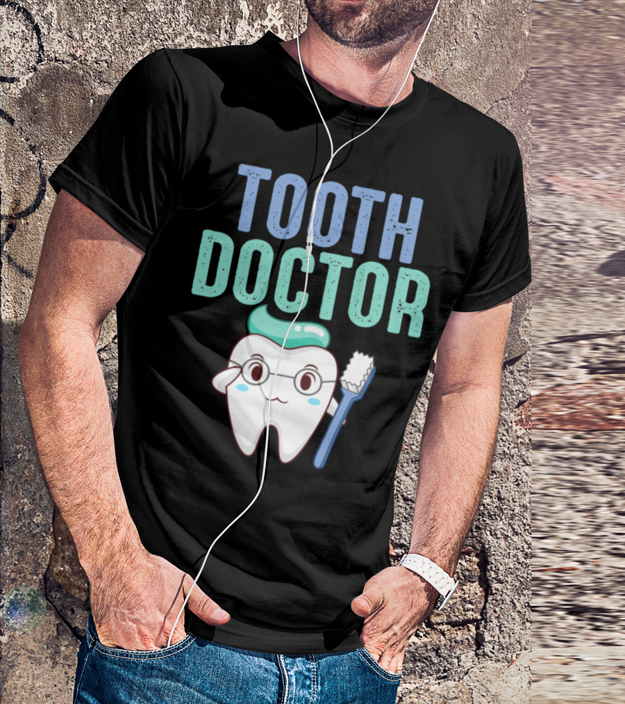 Tooth Doctor Dentist Cute Toothbrush Character T-Shirt